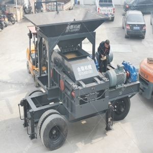 2PG1208大型移動式對輥破碎機發貨圖片